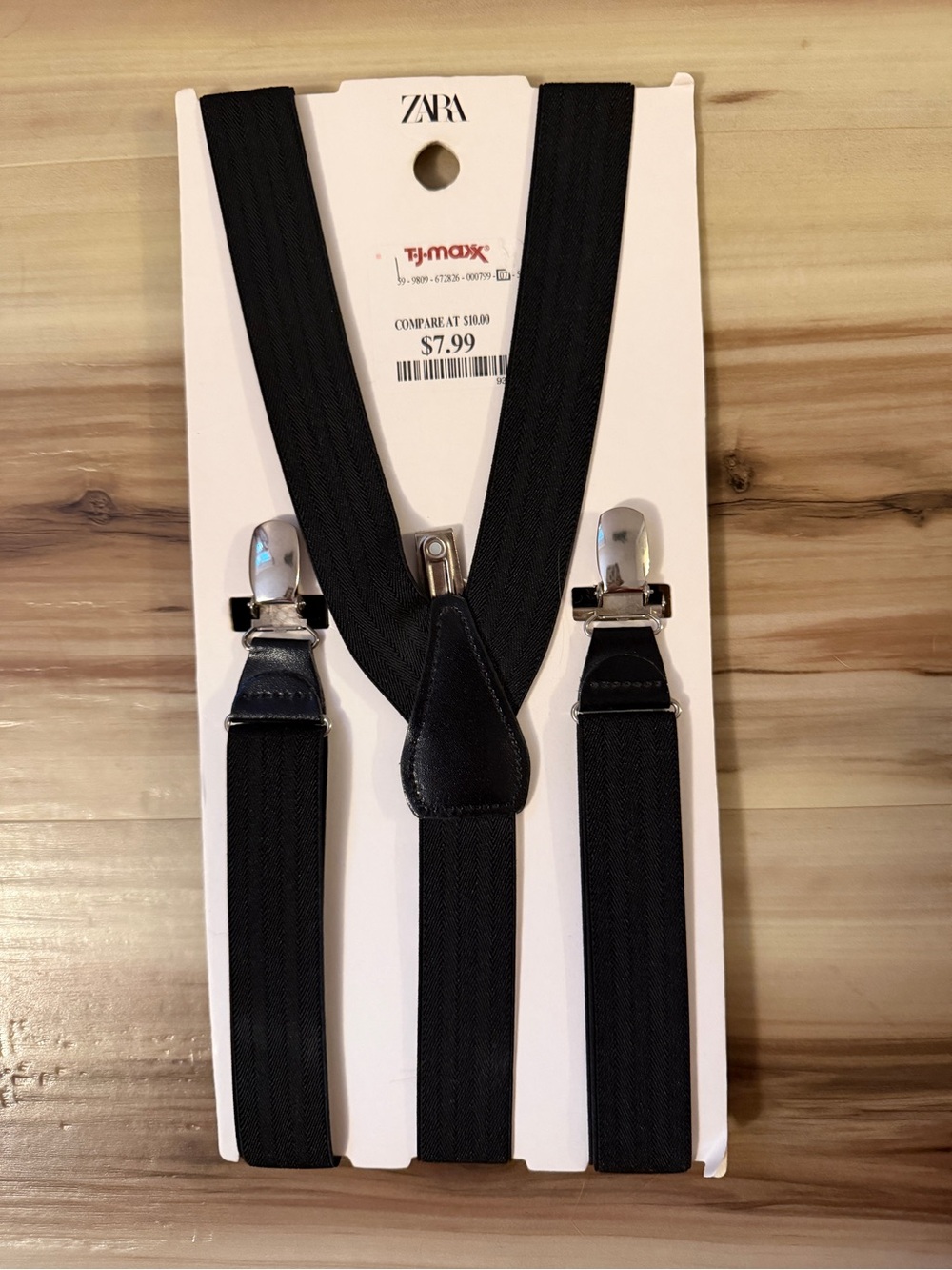 Zara Men’s Black Suspenders-NEW